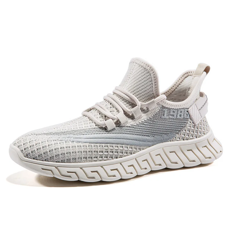 

2021 Fashion Korean Version Of The Spring And Autumn New Weave Men's Shoes Light Casual Students Running Shoes Low-top Shallow