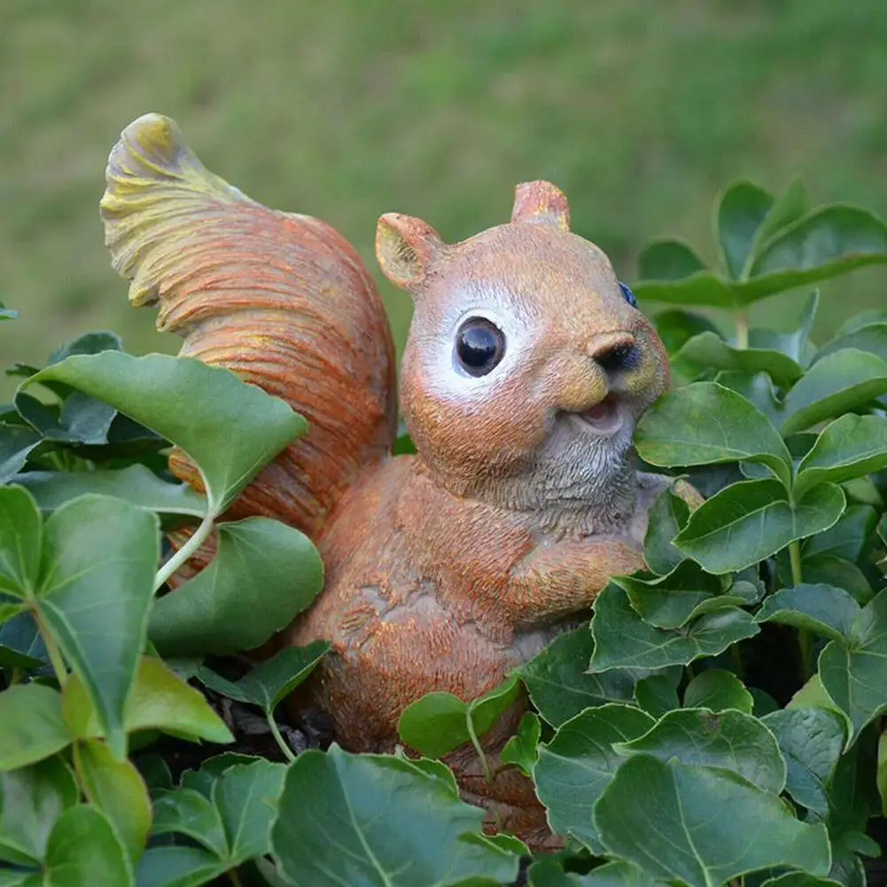 

2Pcs Cute Simulation Squirrel Gardening Ornament Resin Landscaping Micro Flowerpot Figure Gifts Decoration Action Garden Fi P8X7