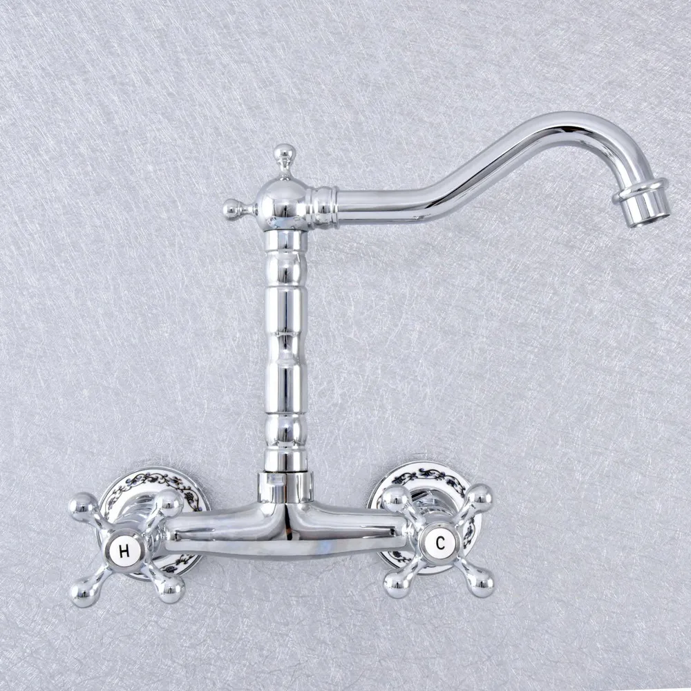 Полированная хромированная латунная керамическая основа настенный кран для