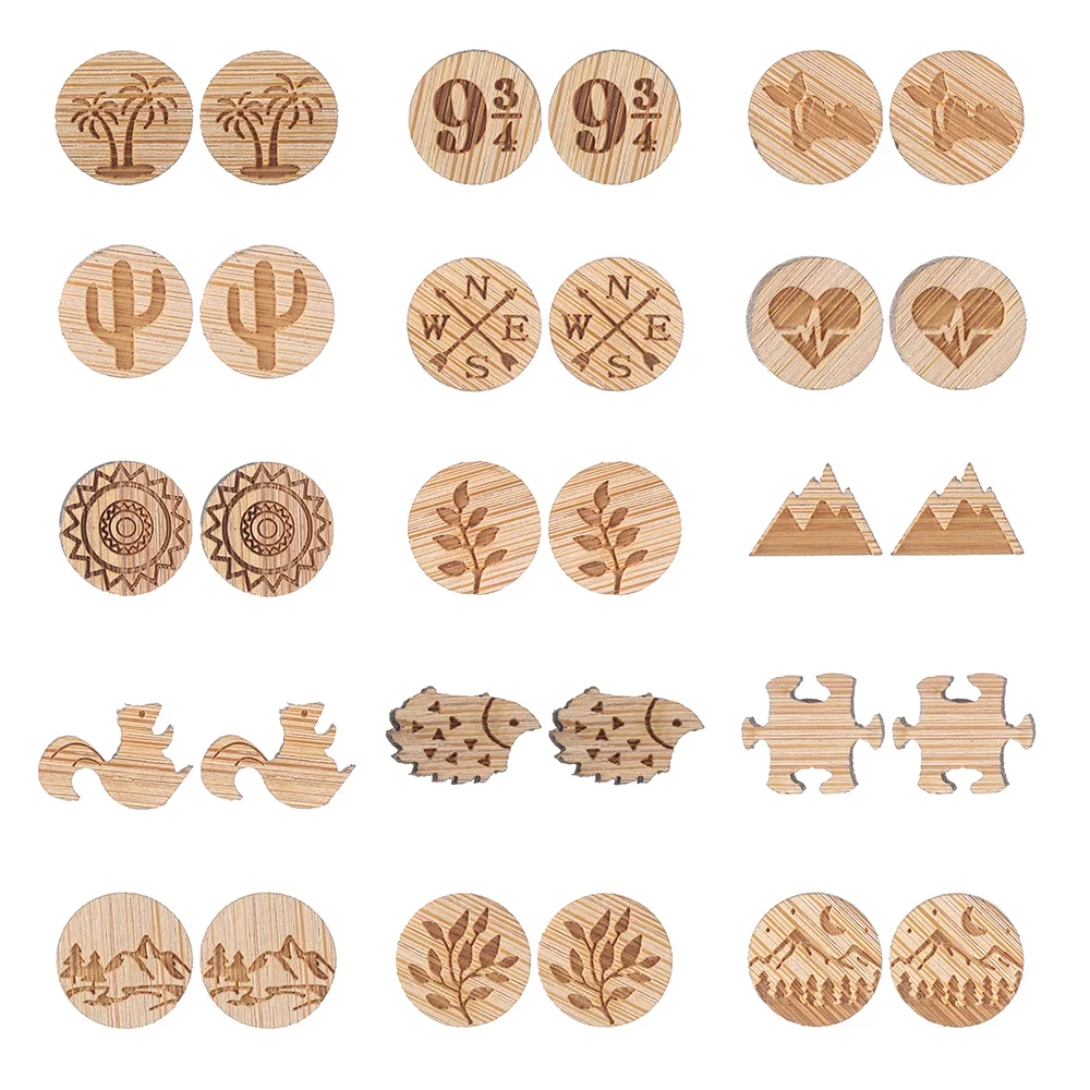 Милые деревянные серьги ювелирные изделия гвоздики в виде лисы для женщин и