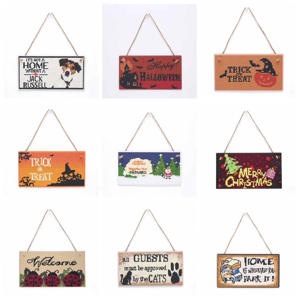 Алмазная живопись 5D сделай сам бирка с мультяшными животными мозаика Набор для