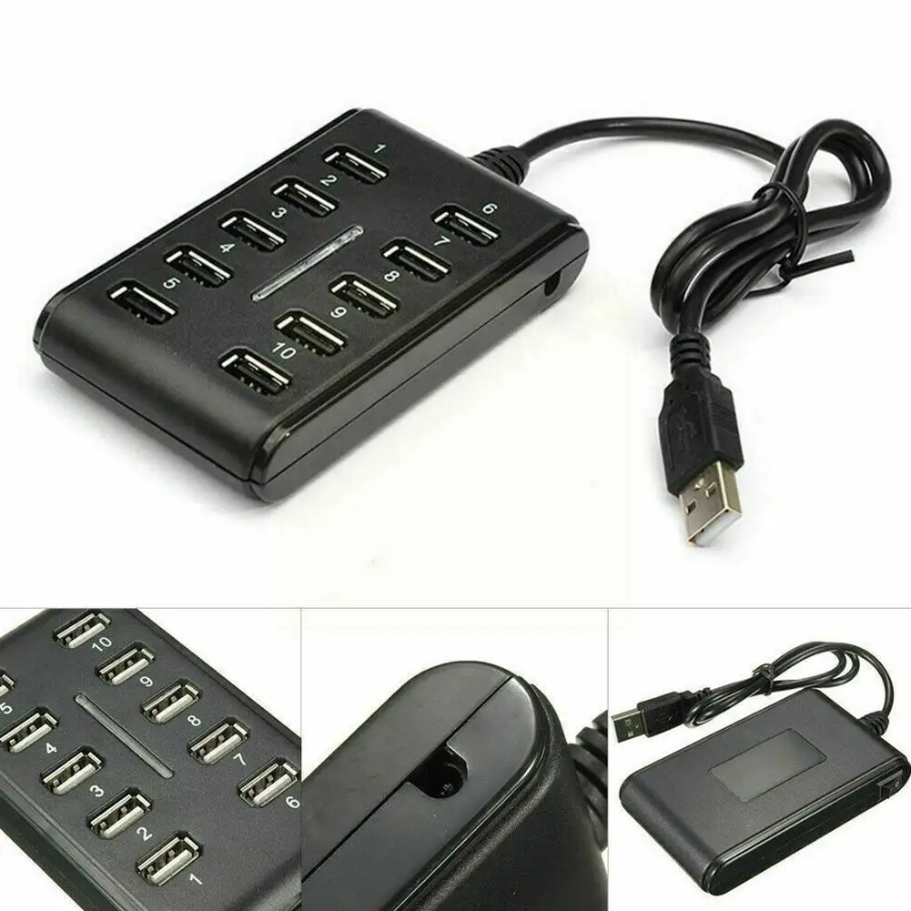 

10 Port High Speed Extension Cableb 2.0 Double Row Hub Adapter For Laptop Pcb Interface Device O9u9