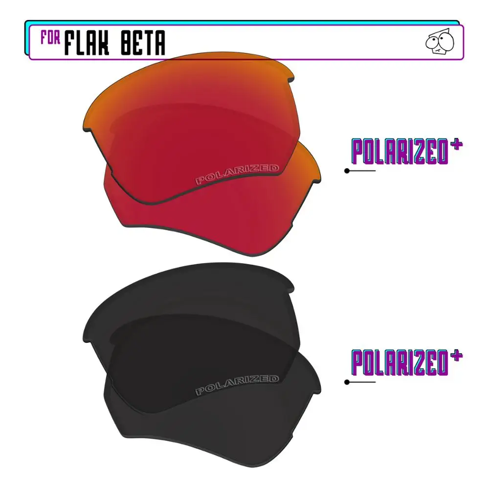 

Поляризованные Сменные линзы EZReplace для солнечных очков Oakley Flak Beta-BlackPPlus-RedPPlus