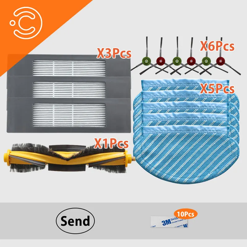robot vacuum cleaner for ECOVACS DEEBOT T5 DE55 DE53 DE6G replacement mop cloth pad rags Side Brush HEPA filter accessories | Бытовая