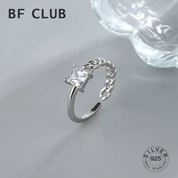 925 sterling silver charming irregular cz geometric open rings for women men zircon party gifts accessories