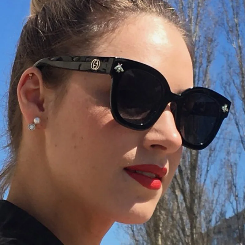 

2021 bee Sunglasses Women Men Vintage Gradient Glasses Retro Sun Glasses Female Eyewear UV400 Fashion Drive Outdoor