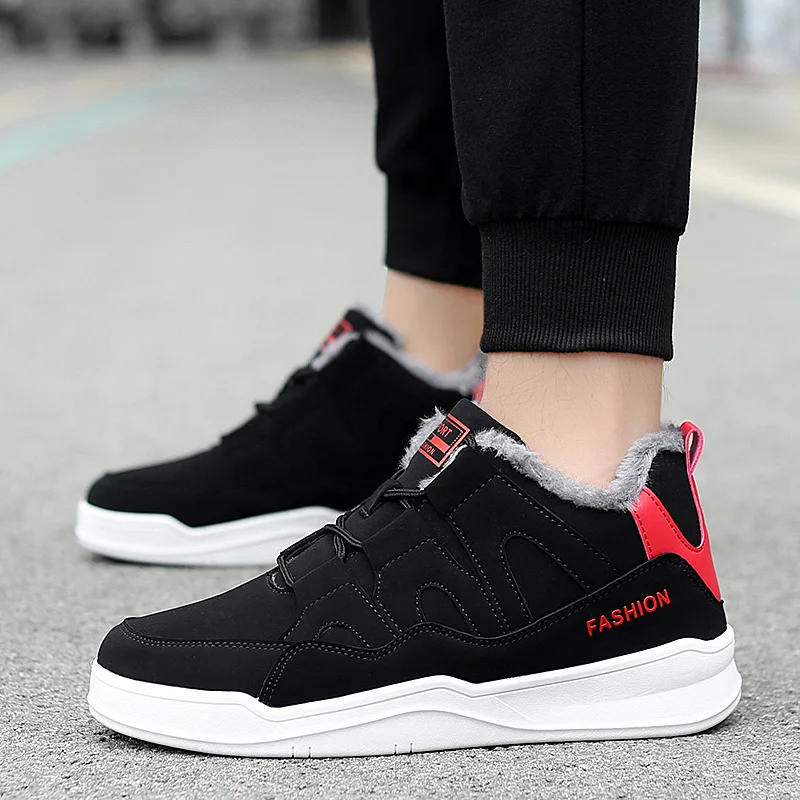 2019 г. зимние ботинки из хлопка увеличивающие рост Мужская теплая обувь трендовые