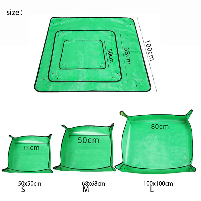 

68CM 100CM Planting Mat PE Gardening Potting Mat Waterproof Reusable Flower Gardening Mats Transplanting Foldable Cushion Pad