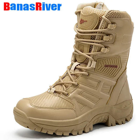 

Men's Military Boot Fashion Combat Motocycle Boots Mens Ankle Tactical Big Size 39-47 Army Male Shoes Outdoor Tracking Tactical