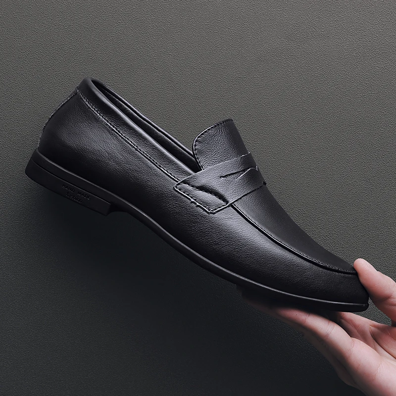 

Breathable Casual Shoes Casual Shoes Men Fashion 2020 Leather Zapatos Hombre Cuero De Shoe Man Sapato Masculino Black