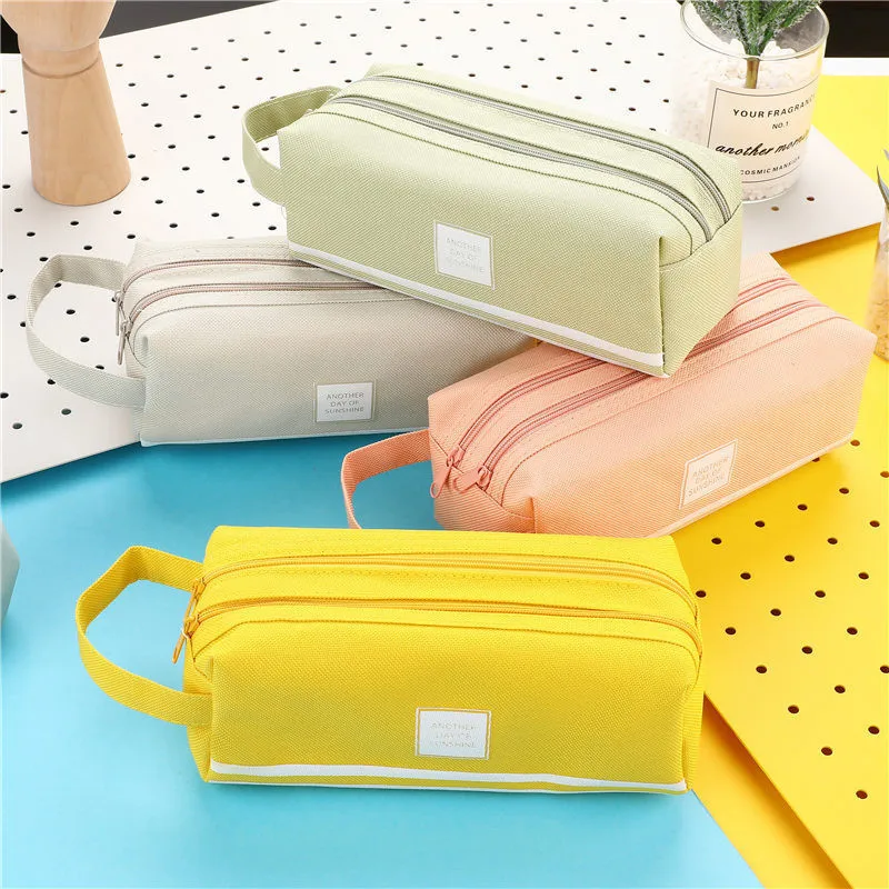 

Colorful Large Capacity Pencil Cases Bags Creative Korea Fabric Pen Bag Box Pouch Case for School Office Stationery Supplies