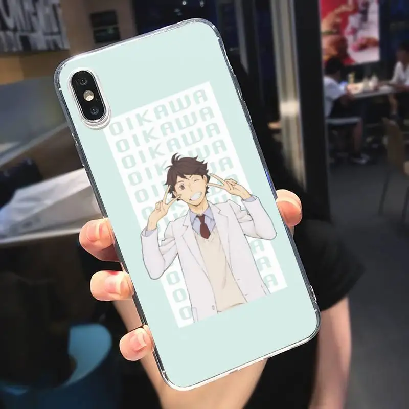 

Krajews Oikawa Tooru Haikyuu anime Phone Case Transparent soft For iphone 5 5s 5c se 6 6s 7 8 11 12 plus mini x xs xr pro max