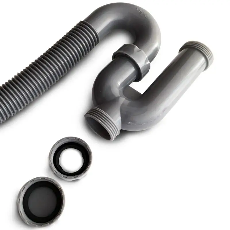 

Bathroom S bend Plastic Water Drain Hose Set New Kitchen Fanish Multifunction Deodorization Sink Drain Pipe