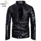 Демисезонный Новый черный, красный-разлетайки из кожи PU кожаная куртка для мужчин пальто Ropa De Hombre ветровка 3XL