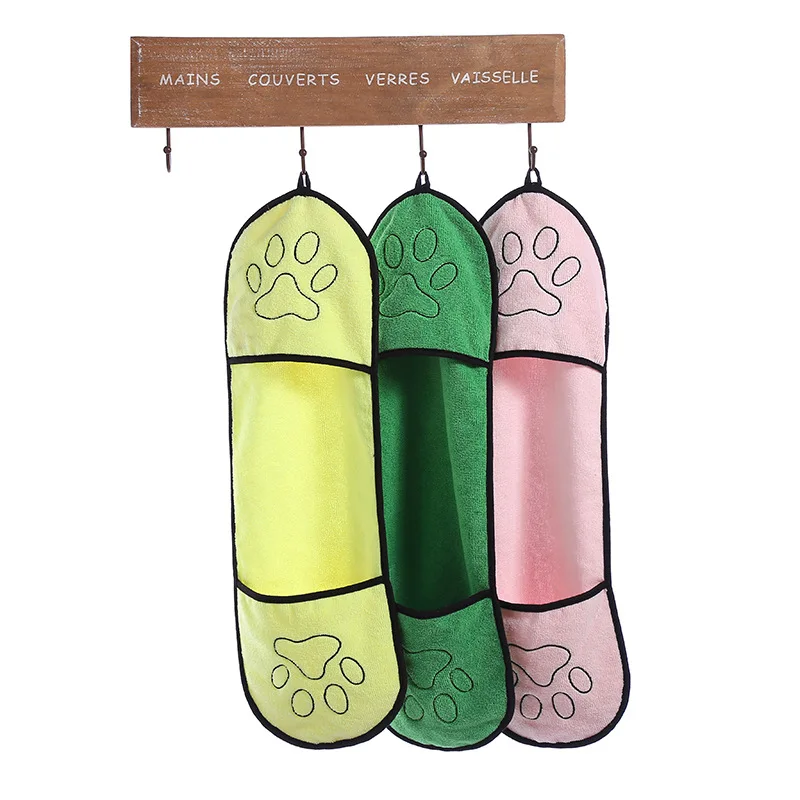 

Strong absorbent bath towel dog bathrobe cat bath pocket microfiber