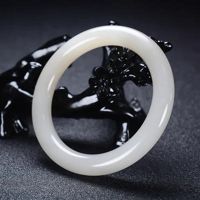

Hetian jade 54-62mm white bracelet, elegant princess jewelry, for mom and girlfriend