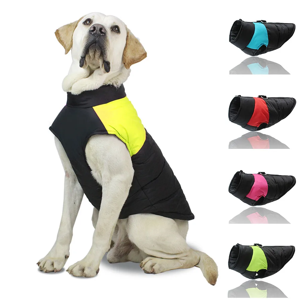 Зимняя одежда с принтом в виде собак Водонепроницаемый ПЭТ Жилет хлопковой