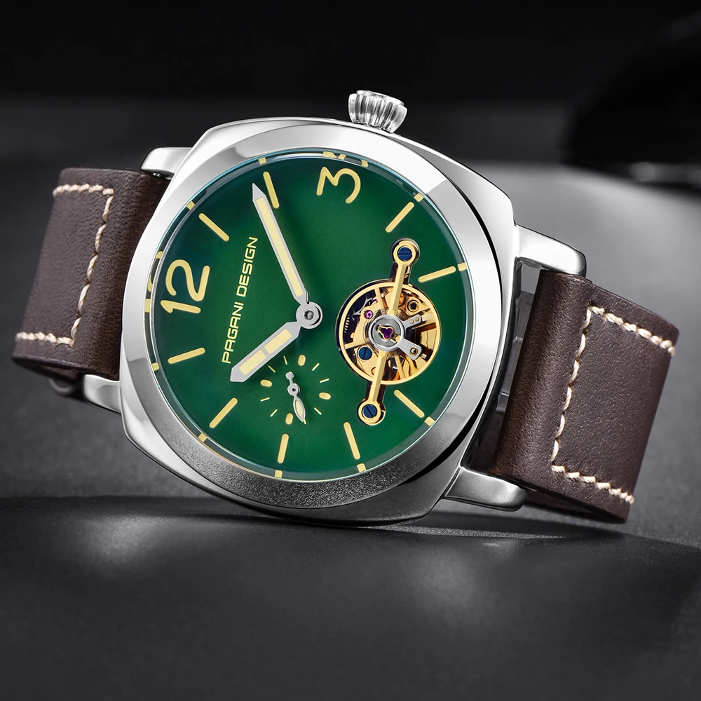 Классические часы Tourbillon Мужские автоматические механические Спортивные 3 бар