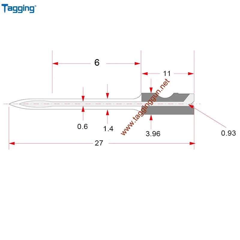 TN271VX Mirco Fine taging иглы для пистолета с 27 мм длиной Tag пистолет-5 игл | Дом и сад