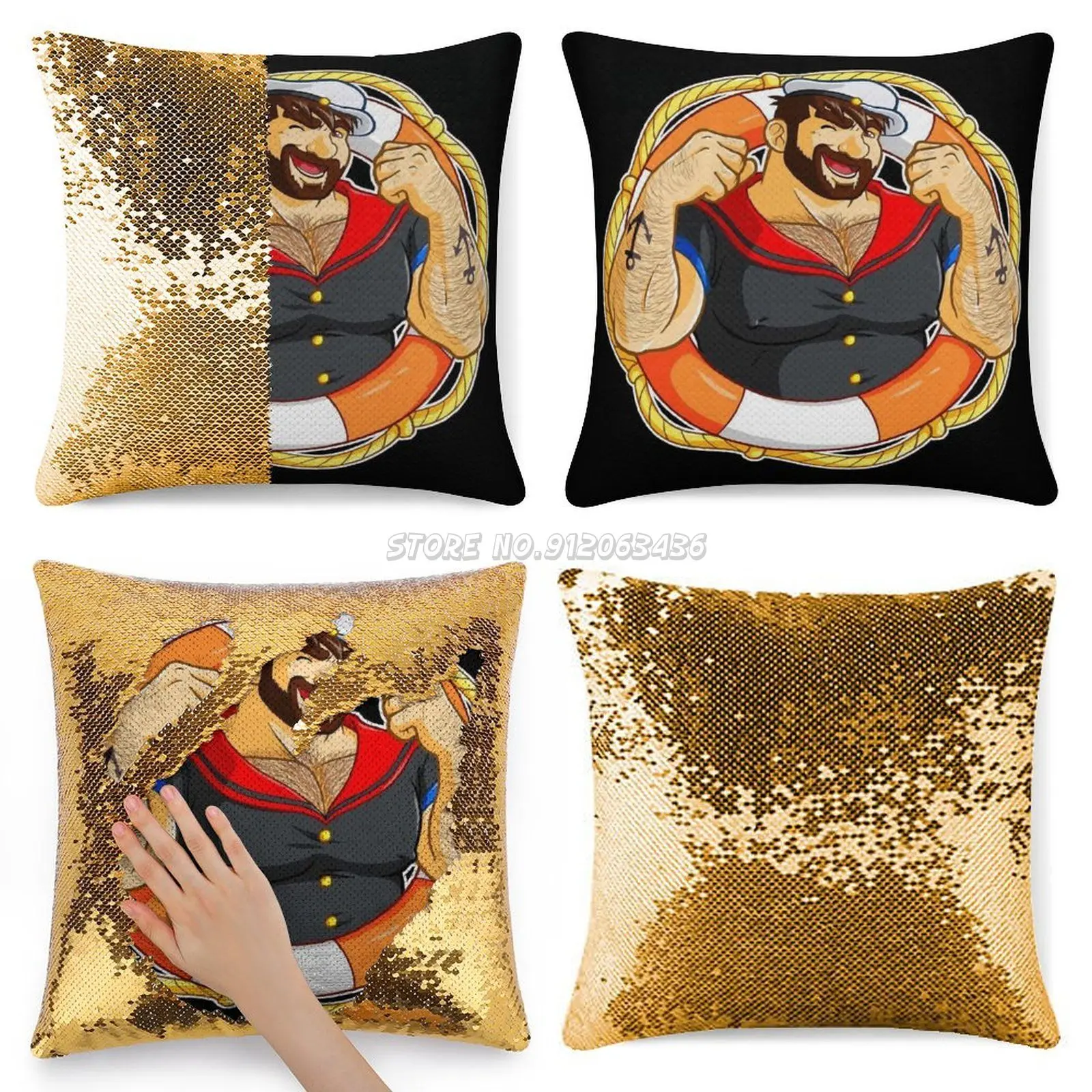 

Adam Likes Sailors Sequin Pillowcase Fashion Pillowcase Gift for Her He Bobobear Bobobearart Bobo Bear Bear Bear Week Bear Weeke