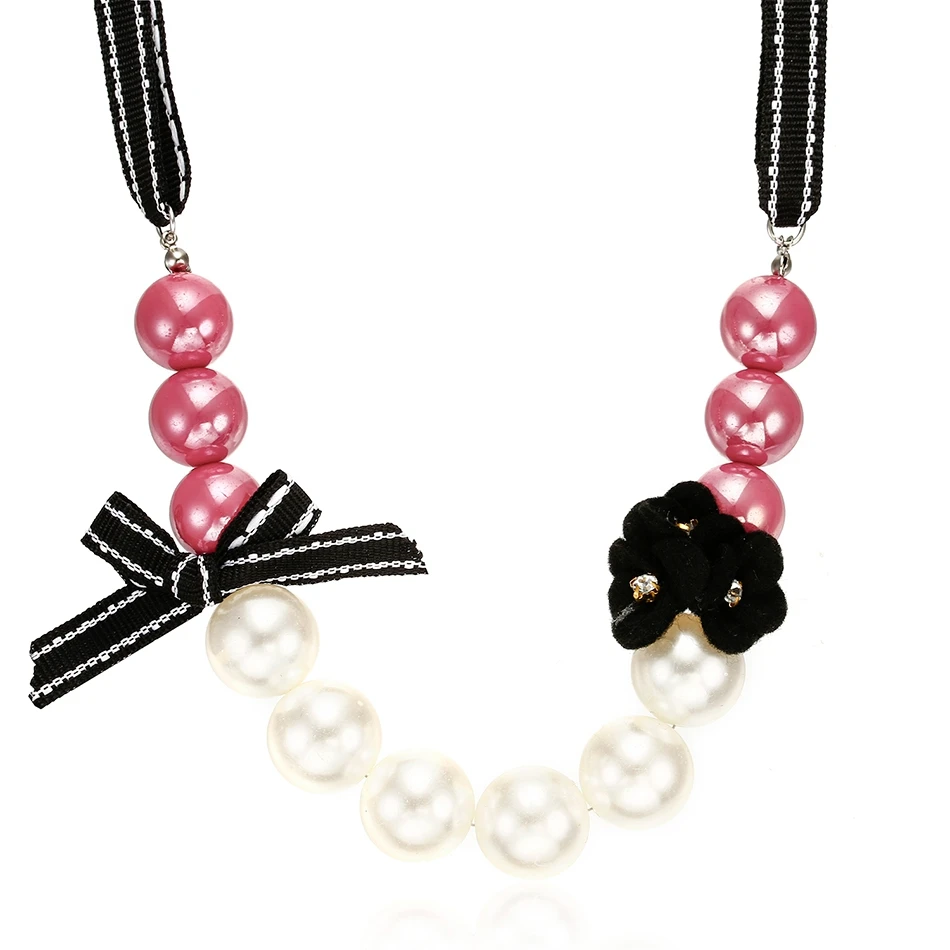 Женское Ожерелье из искусственного жемчуга для женщин ожерелья с бантами &