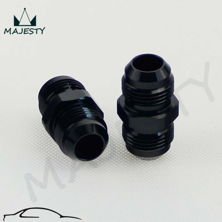 2PCS UNIVERSAL AN8 to 8AN ALUMINIUM STRAIGHT MALE FLARE UNION FITTING ADAPTER Black | Автомобили и мотоциклы
