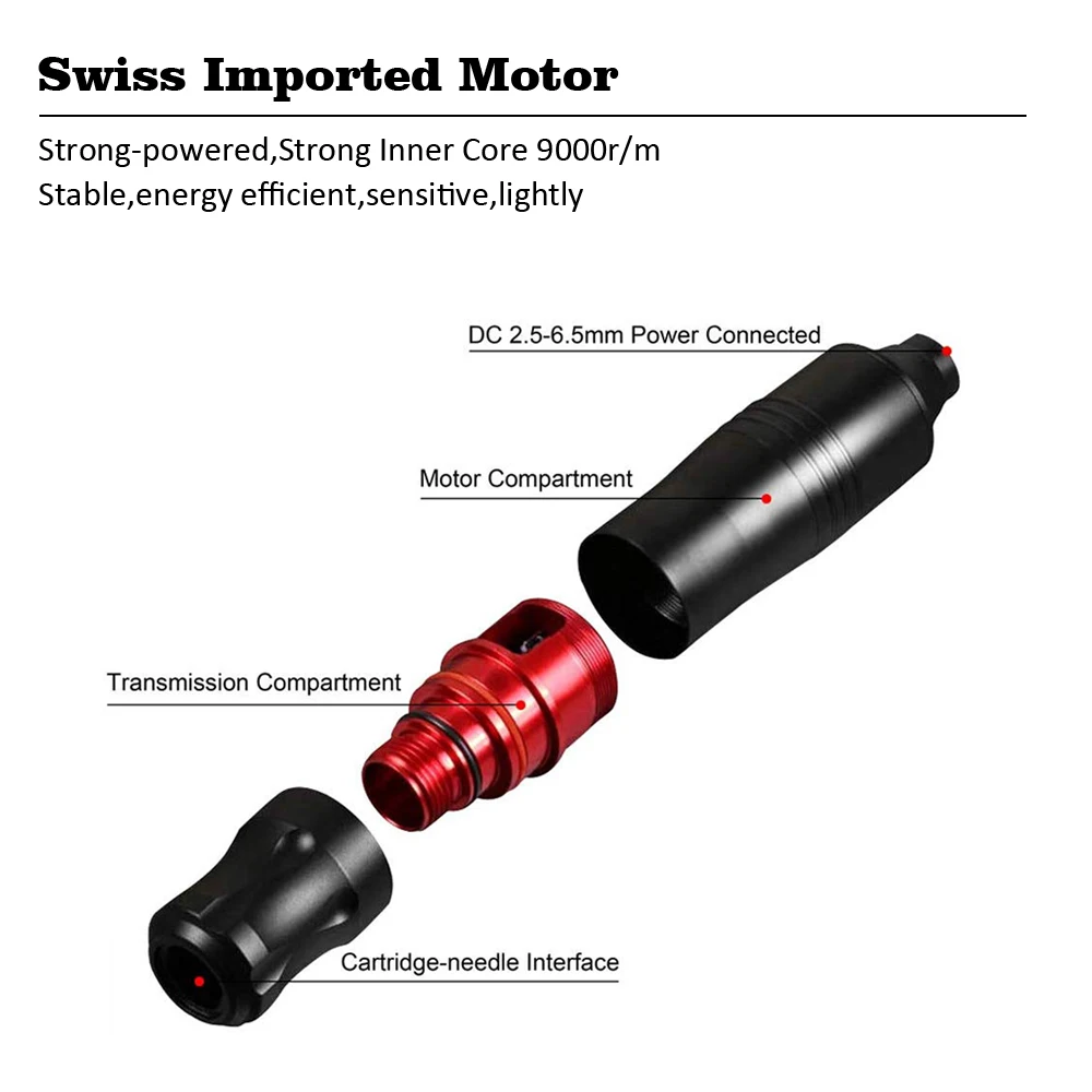 Машина для перманентного макияжа тату ротационная ручка источник питания