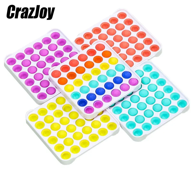 

Colorful Push Bubble Fidget toys pack Sensory Squishy Stress Reliever Autism Needs Antistress Hand Rainbow Adult Toys For Child
