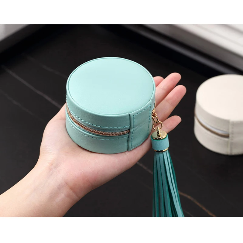 

Jewelry Storage Box Travel Portable Earrings Earring Storage Box Plaid Jewelry Diamond Embroidery BOX