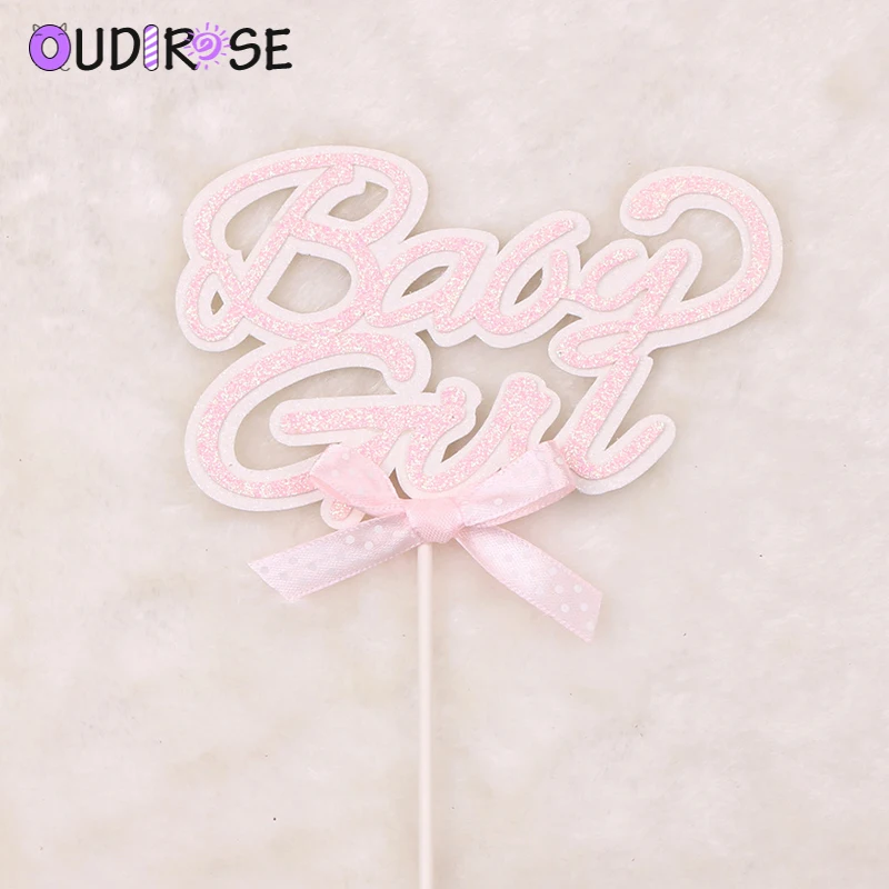 OUDIROSE 5 шт. розовое украшение для именинного торта девочек бантик отпечаток пальца