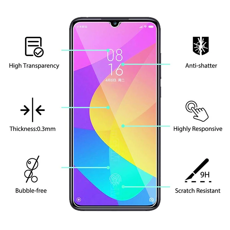 For Xiaomi A3 Protective Glass Mi A2 Lite A1 Screen Protector on Ksiomi My A 1 2 3 2A 3A A2Lite Redmi Note 4 Tempered Film | Мобильные