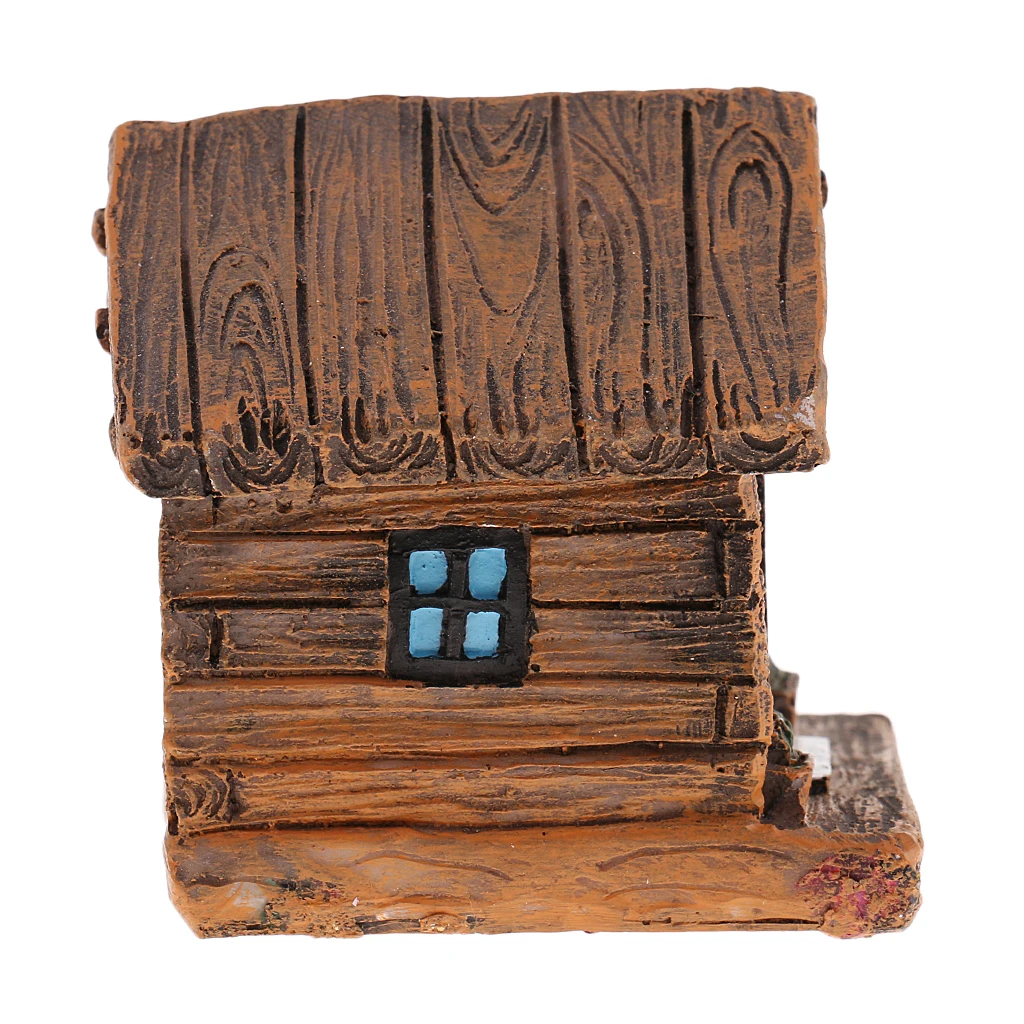 

1 Pc Model Farmhouse Mini House Figurine Resin Diorama Accessory