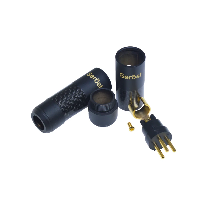 Serost Bla-1 3Pin углеродное волокно+ медь+ Позолоченный мужской женский Cannon XLR аудио разъем сбалансированный штекер для hifi hiend аудио