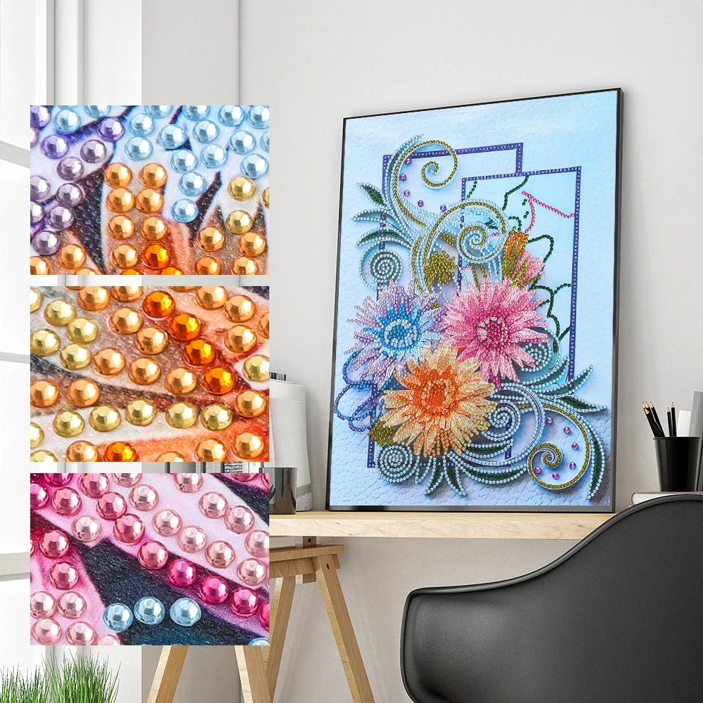 Набор для алмазной вышивки цветы 30 х40 см | Дом и сад