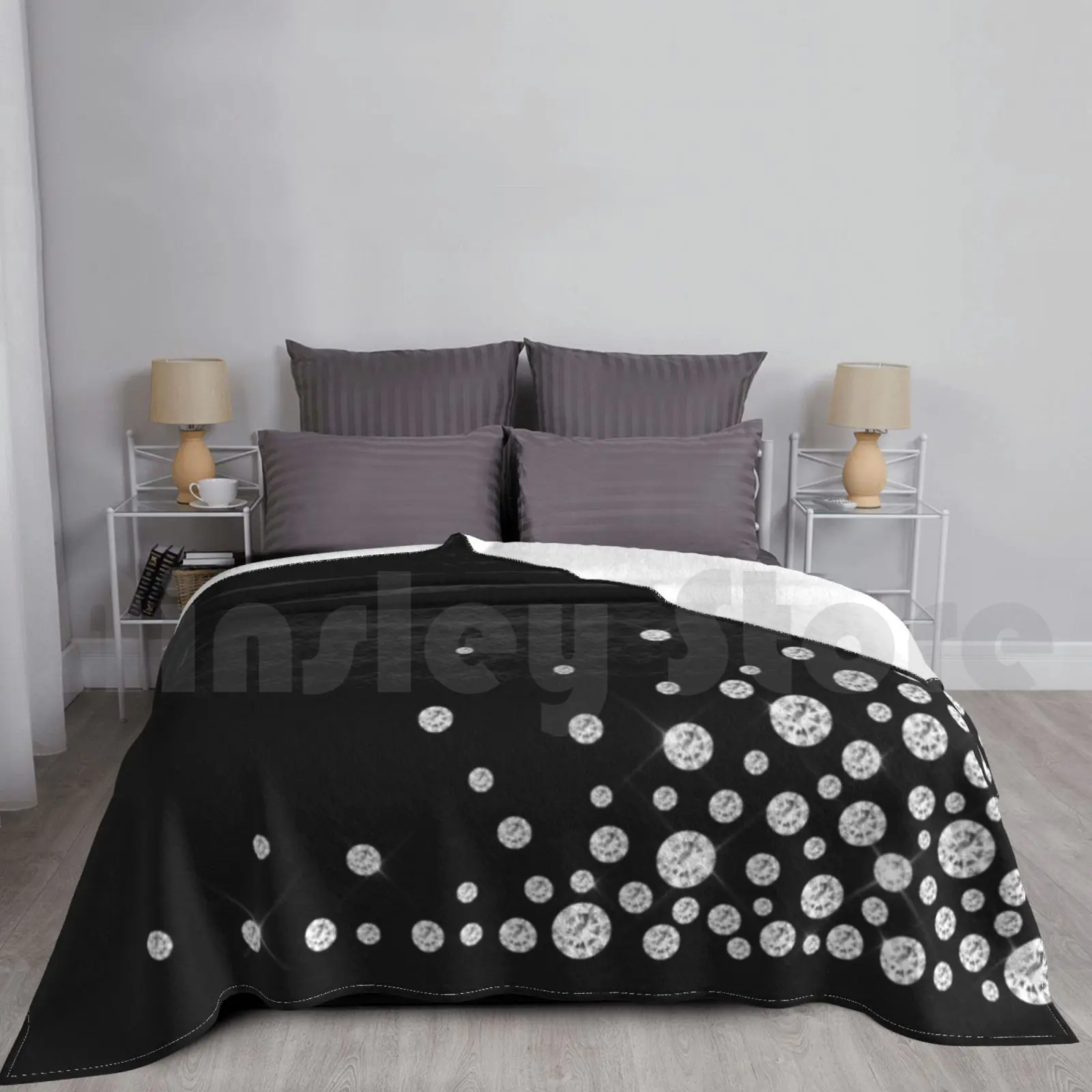 

Diamond Corner Blanket Super Soft Warm Light Thin Diamonds Sparkle Stars Night Sky Stars In The Sky Diamonds Are