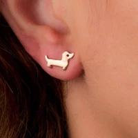new trendy animal small dog shape earrings womens earrings fashion metal puppy earrings accessories party accessories