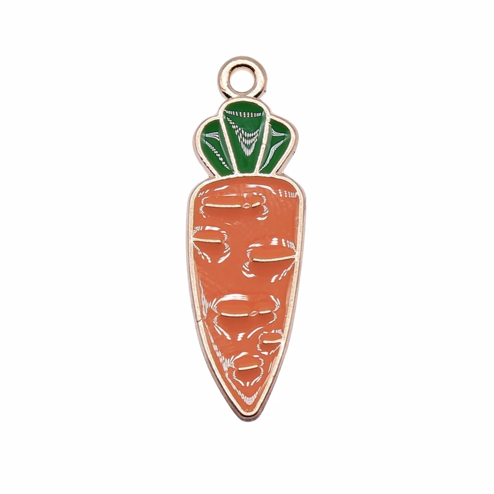 

WYSIWYG 10pcs 34x11mm KC Gold Color Carrot Charms Pendant For Jewelry Making Earring Making Accessories