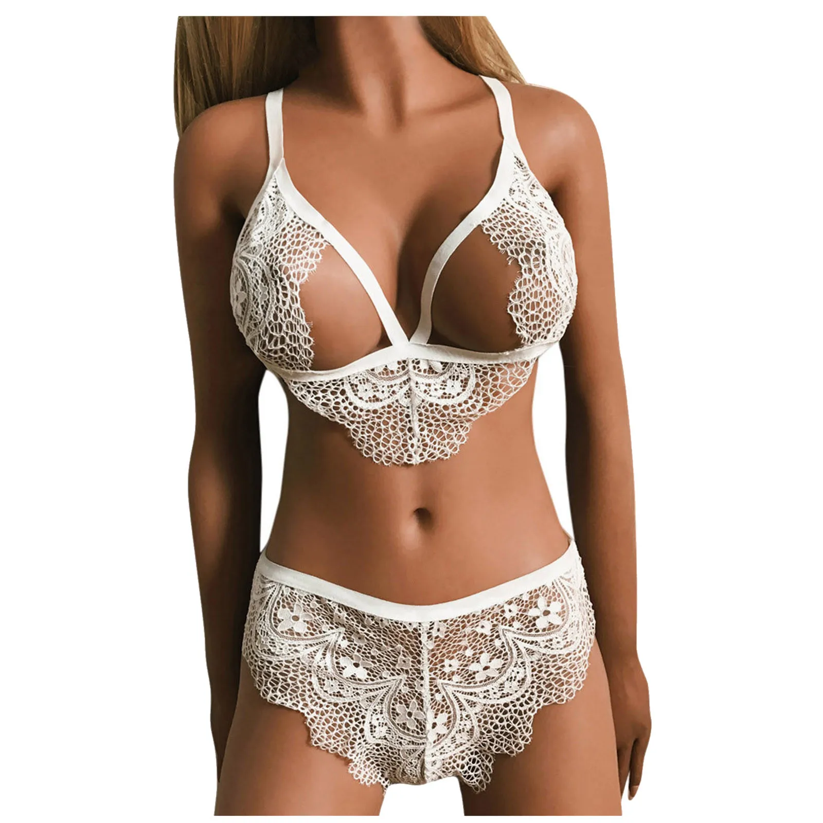 

Sexy Erotic Lingerie For Women Corset Lace Bandage Push Up Top Bra Pants Exotic Underwear Set lingerie erotique lenceria erotica