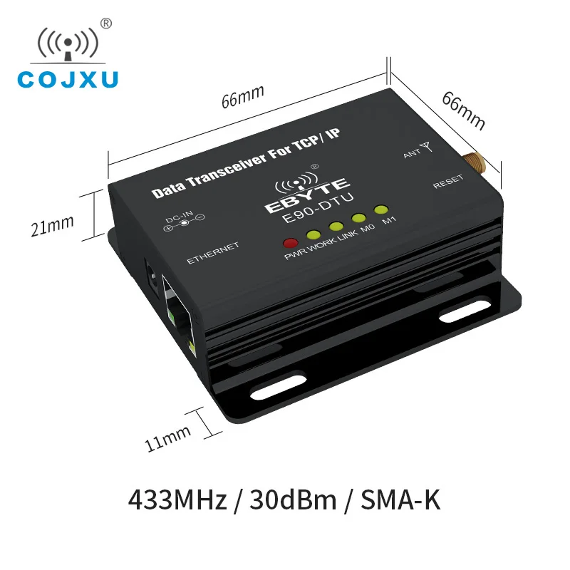 Ethernet Modbus 433MHz 1W IoT TCXO E90 DTU(433C30E) дальность PLC передачи данных Беспроводной трансивер