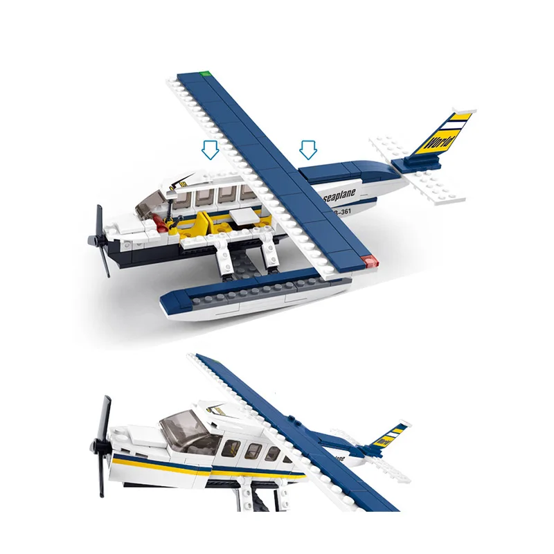 

City Plane Series International Airport Airbus Aircraft Airplane Sets Figures DIY Model Building Blocks Toys for Children Gifts