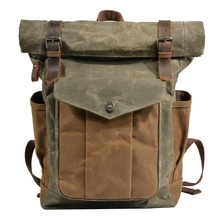 Waterproof Canvas Photography Retro Case Camera Backpack Men Travel Casual Bag Case for Canon Nikon Sony DSLR SLR
