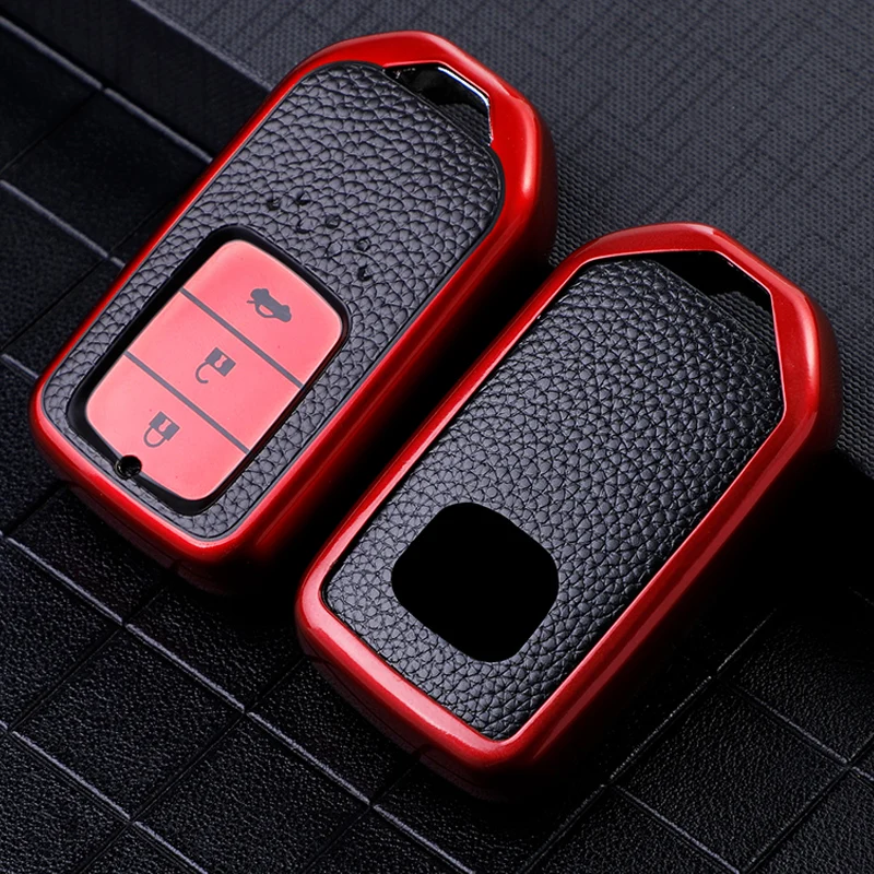 

KUKAKEY чехол для автомобильного ключа защитный чехол для Honda Accord Civic CRV HRV Pilot CRZ Автомобильный держатель для ключей оболочка аксессуары автоста...