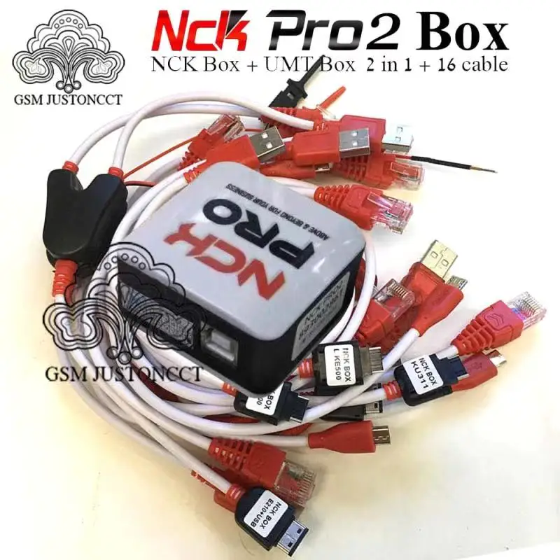 Версия 100% оригинальная NCK Pro box Pro2 ( + UMT 2 в 1 )+ 15 кабелей