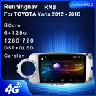 4G LTE Android 10,1 подходит для TOYOTA Yaris 2010 - 2015 мультимедийный стерео автомобильный DVD-плеер навигация GPS радио