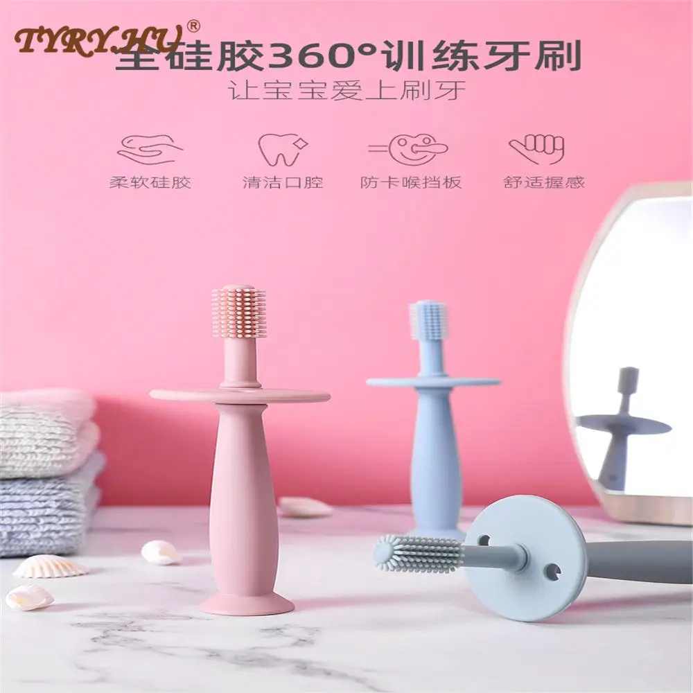 1PC chico s de silicona suave cepillos dentales de entrenamiento beb&eacute; ni&ntilde;os Dental Cuidado Oral cepillo de dientes de beb&eacute; chico cepillo de dientes infantil, art&iacute;culos-0