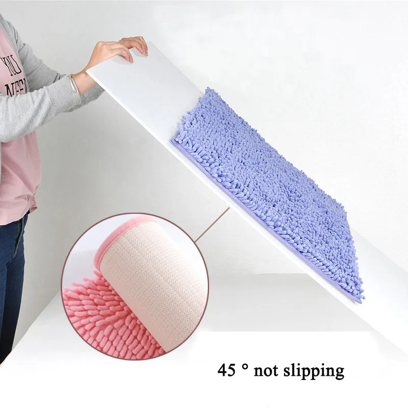 Синельный коврик для ванной и туалета нескользящий супер впитывающий ковер