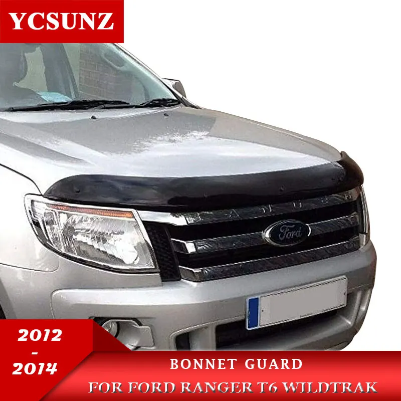ABS car accessories Bonnet Guard Hoop Scoop For Ford Ranger T6 Wildtrak 2012 2013 2014 2015 YCSUNZ