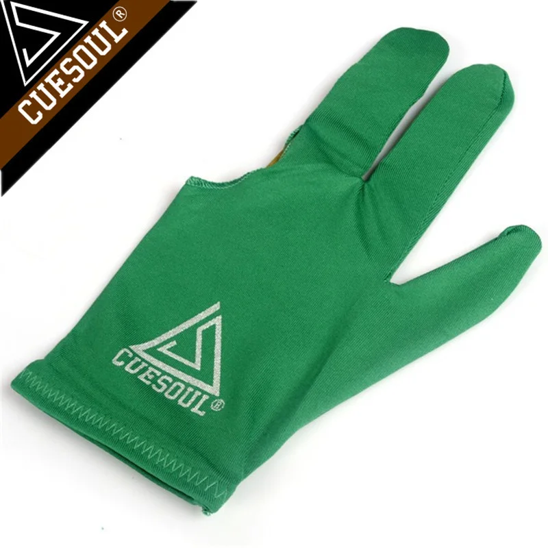 

Cuesoul 3 Finger Billiards Snooker Gloves Pool Cue Gloves Green Left Hand