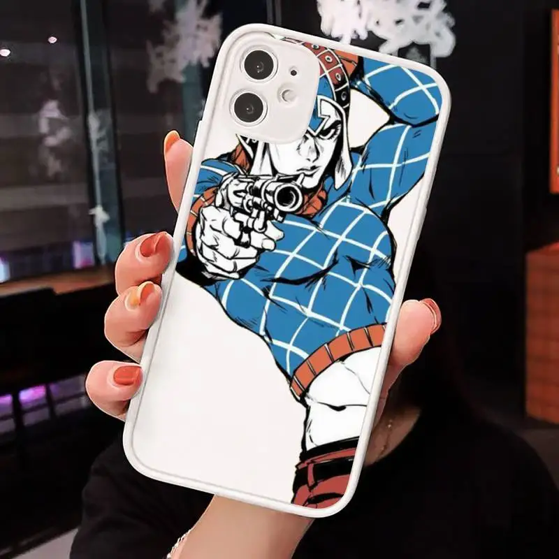 

Jojo Anime Bizarre Adventure Phone Case Matte Transparent for iPhone 7 8 11 12 s mini pro X XS XR MAX Plus cover funda