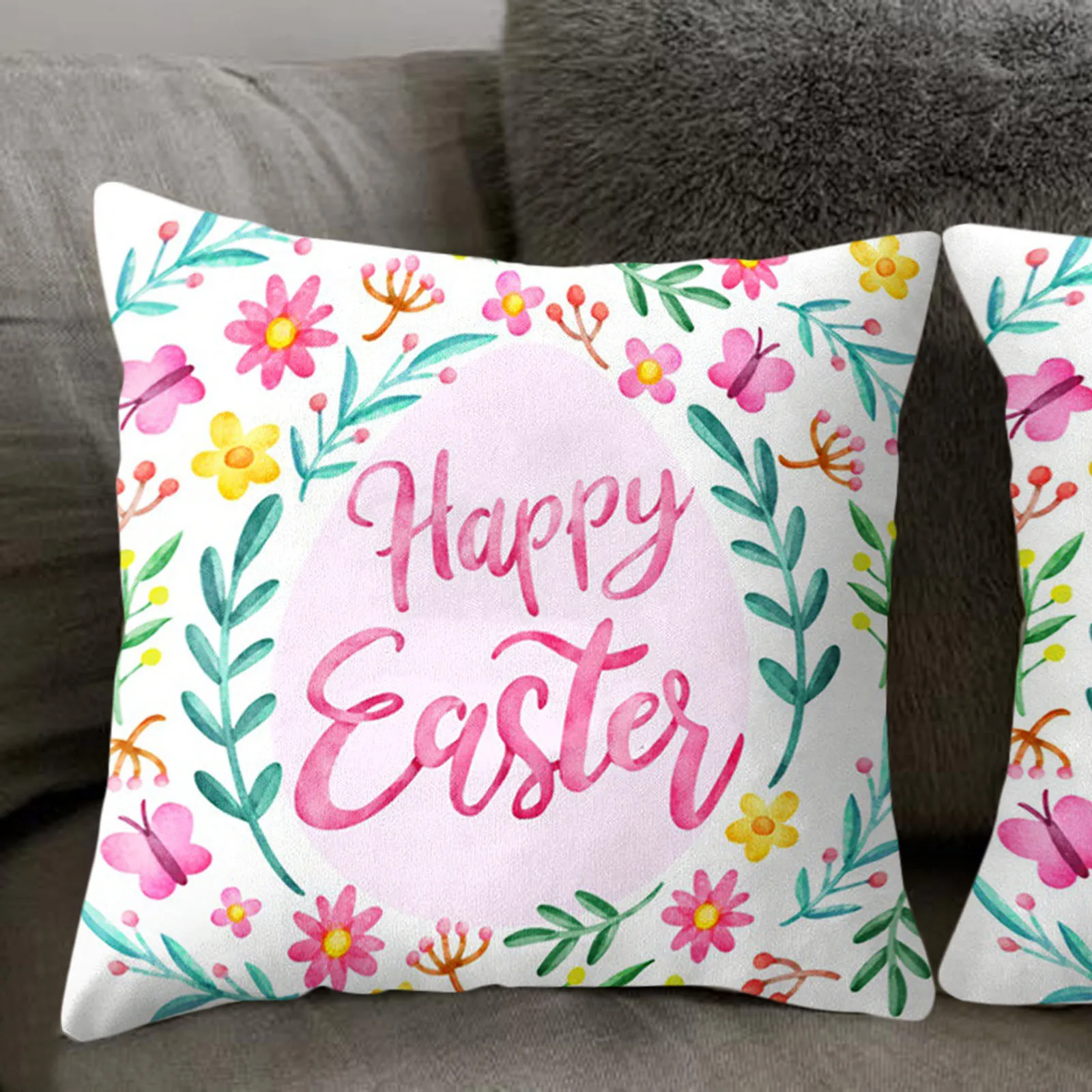 Милый Пасхальный кролик наволочка Декор милая фотография для дивана дома